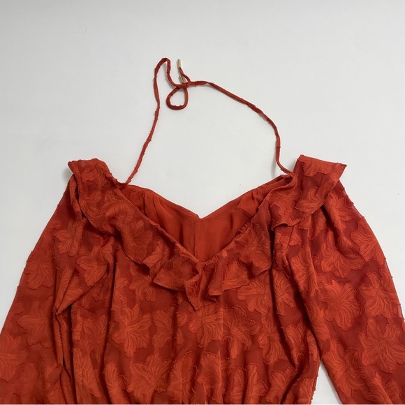 BY ANTHROPOLOGIE textured tie back cinched waist long sleeve blouse - Picture 8 of 8